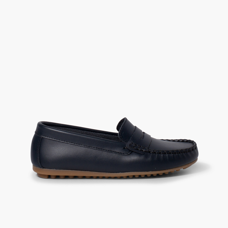 Mocassins en Cuir  Bleu Marine