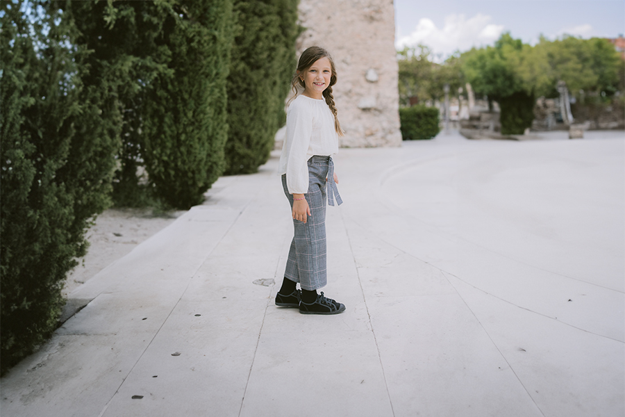 Baskets Enfants en velours avec lacets