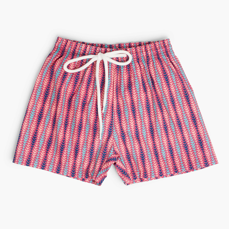 Short de bain en popeline garçon Épis colorés