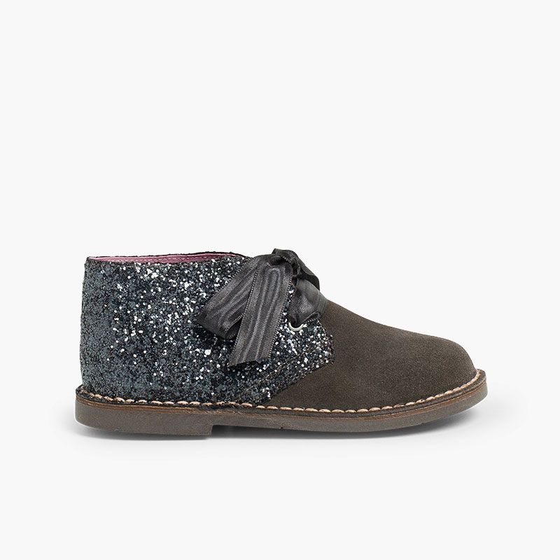 Bottes Glitter Fille  Gris