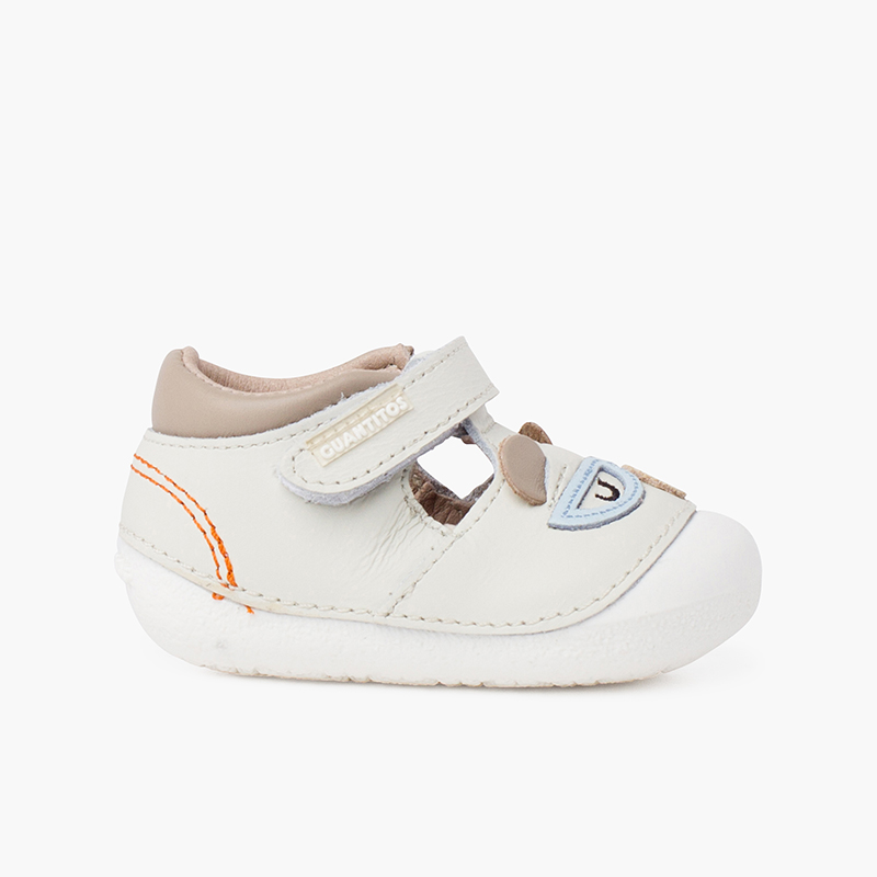 Sandales à semelle souple Teddy Bear premiers pas Bleu Ciel