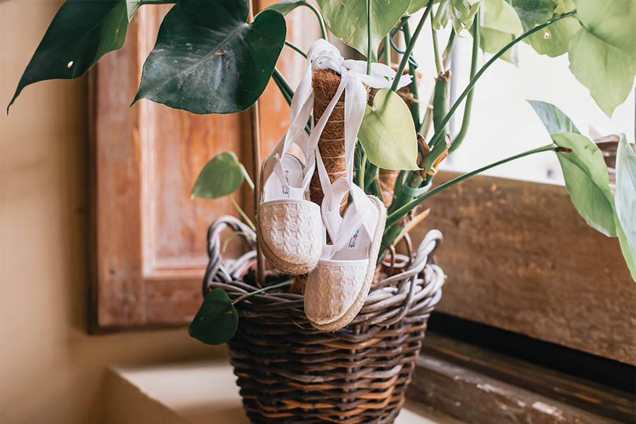 Espadrilles effet tressage rubans