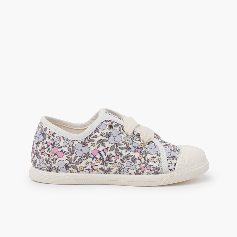 Baskets motif floral avec embout renforcé Fleurs
