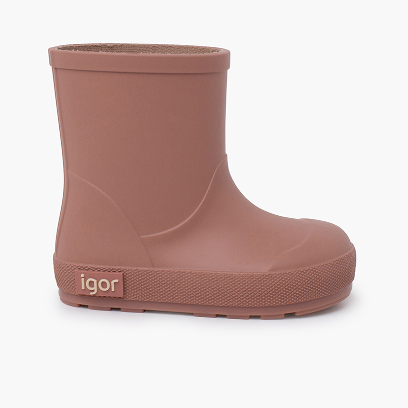 Bottes pluie souples enfants semelle fine Rose