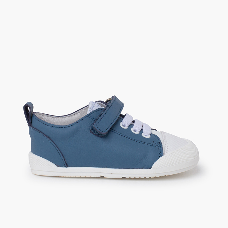 Chaussures Blanditos à lacets et à scratch Bleu