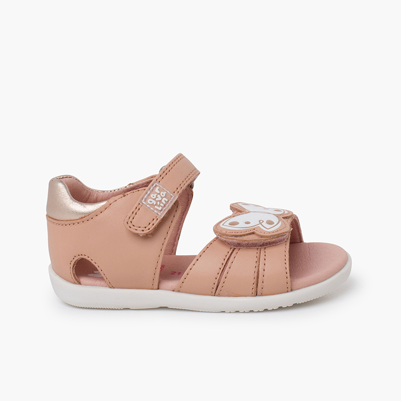 Sandales papillon premiers pas fille Rose