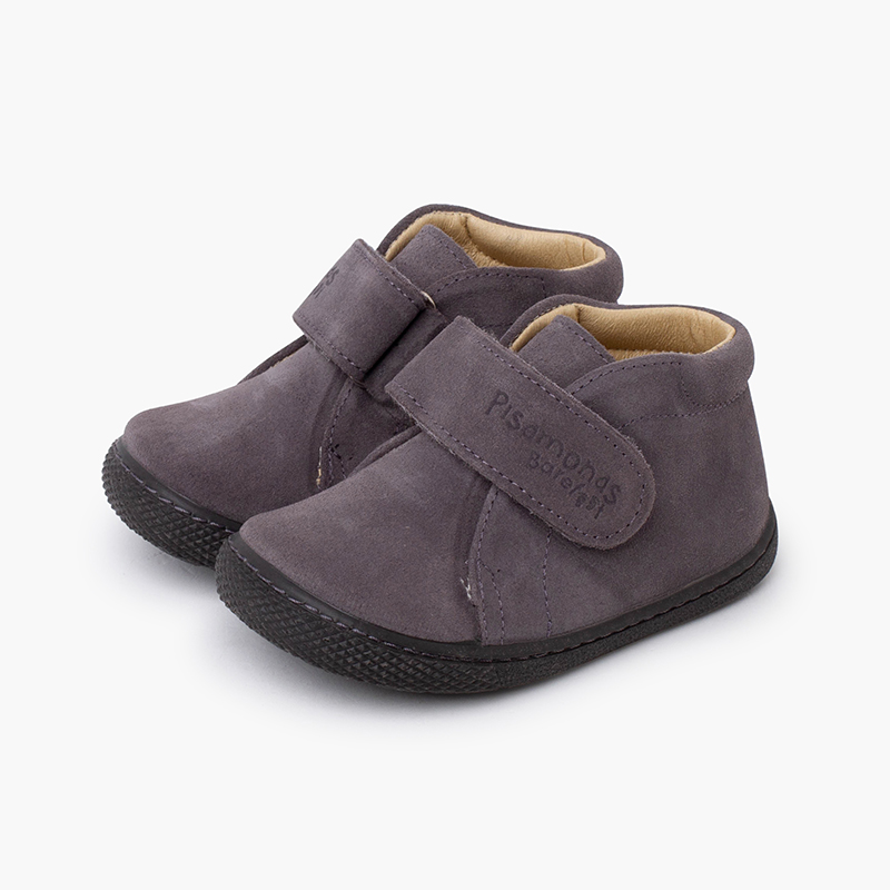 Bottes barefoot cuir suédé enfants Gris