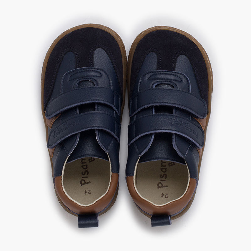 Baskets Barefoot Enfants Bandes Latérales Bleu Marine