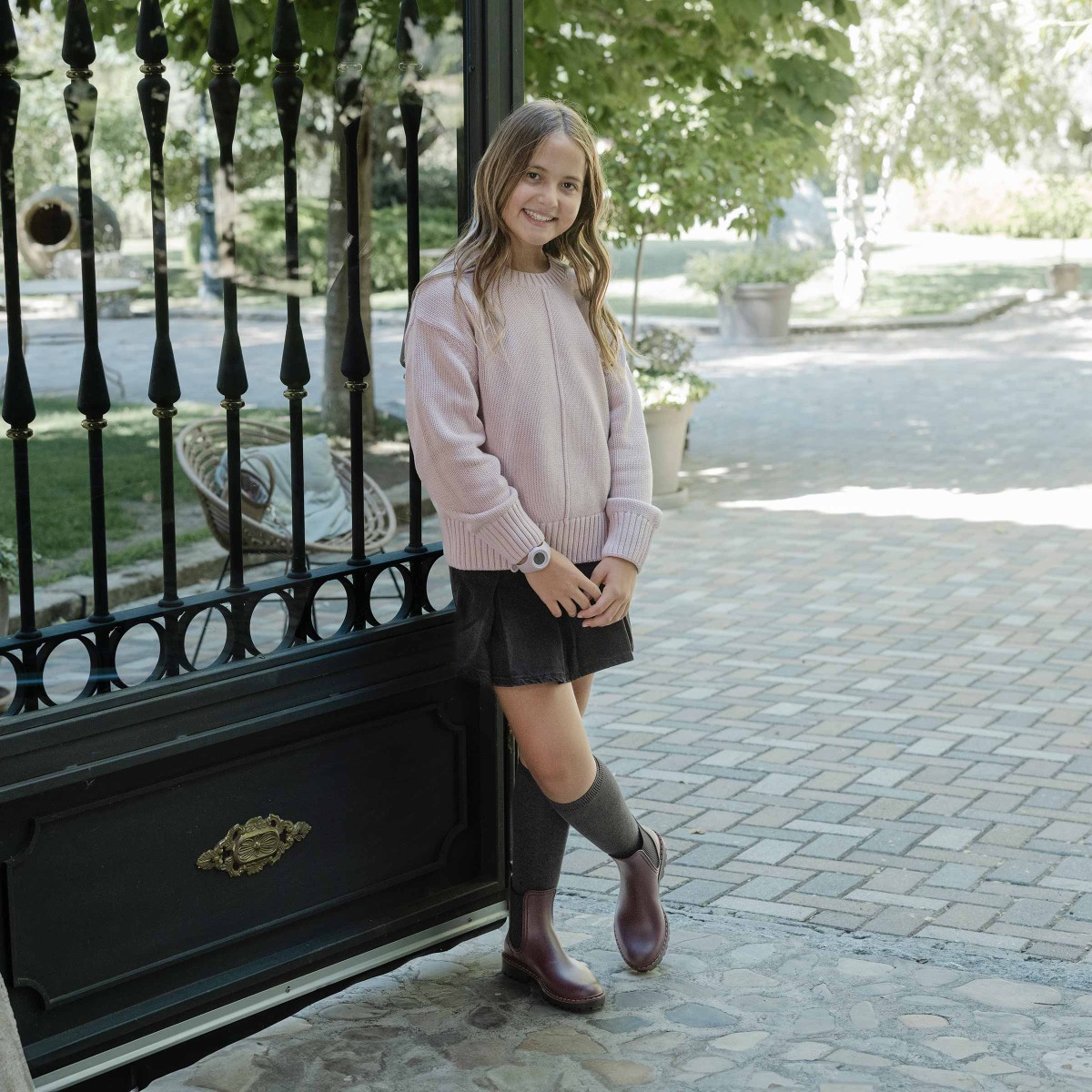 Bottines de pluie femme semelle track tri Bordeaux