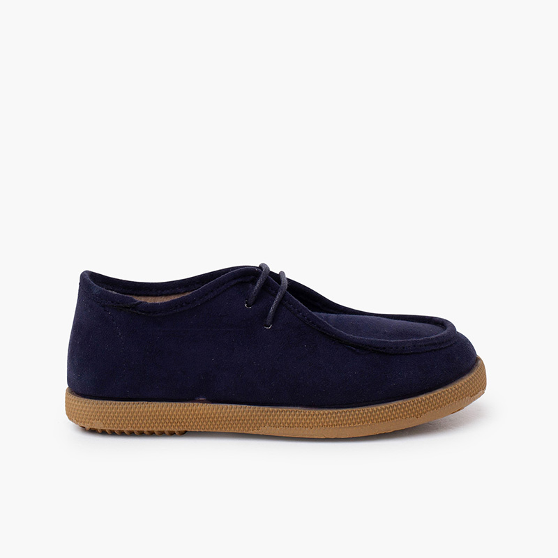 Chaussures bateau Wallaby suéde garçons Bleu Marine