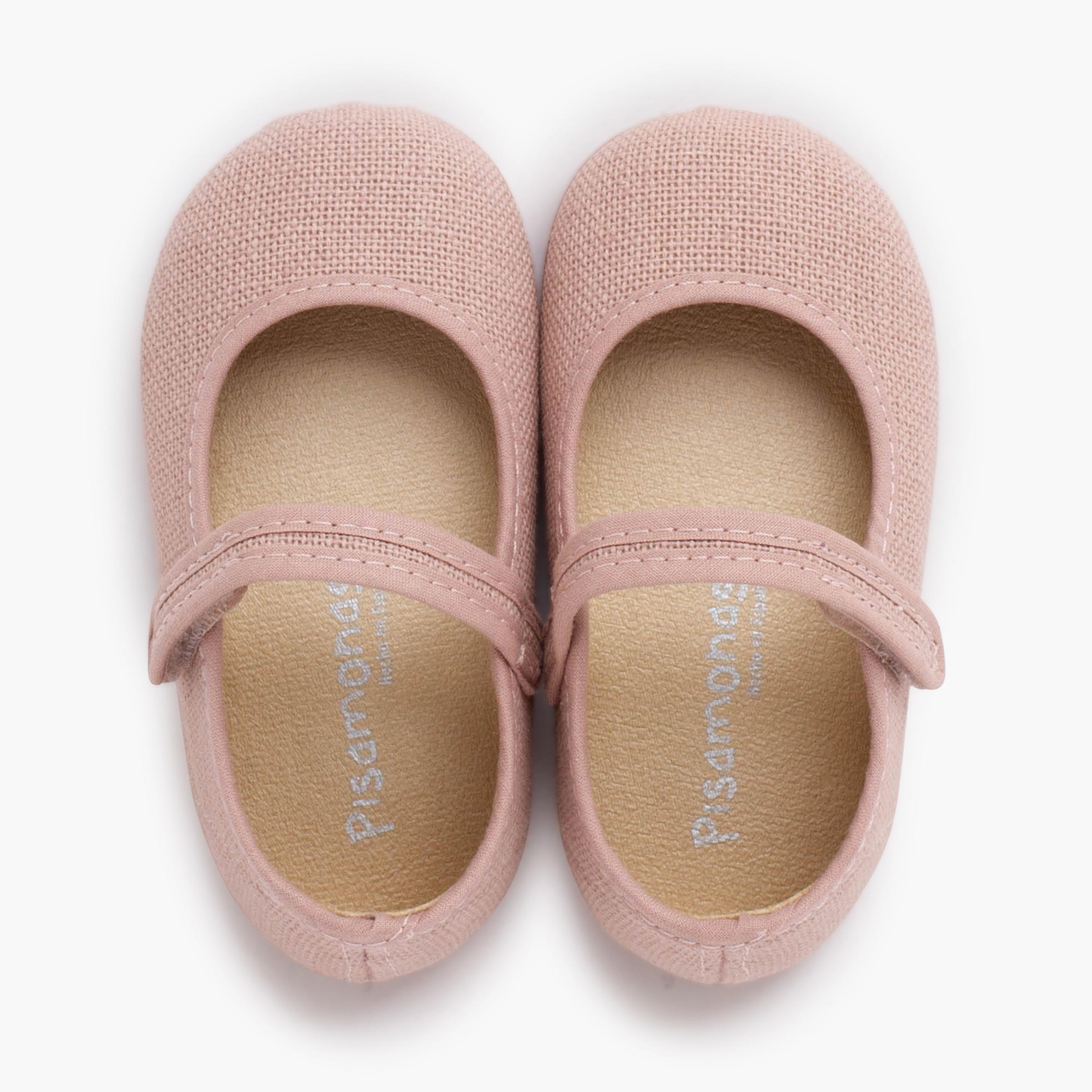 Babies barefoot lin fermeture scratch Rose Claire