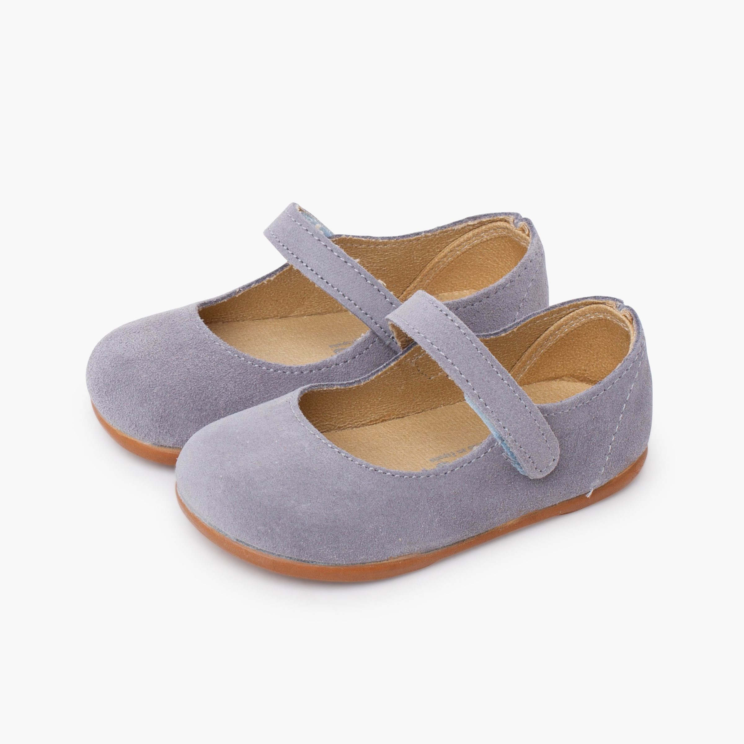Babies barefoot suéde fille premiers pas Bleu Cobalt