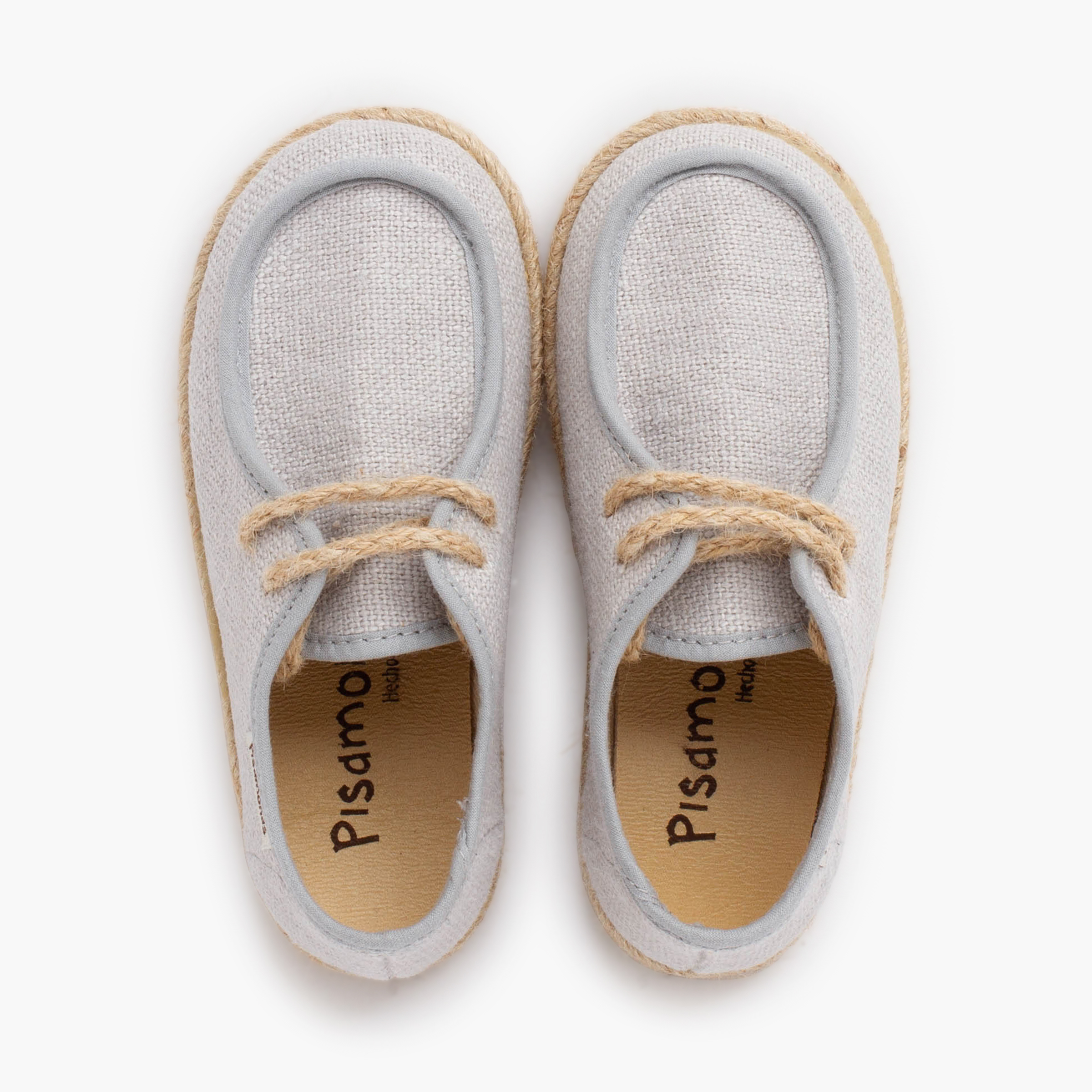 Chaussures bateau wallaby garçon jute Perlé