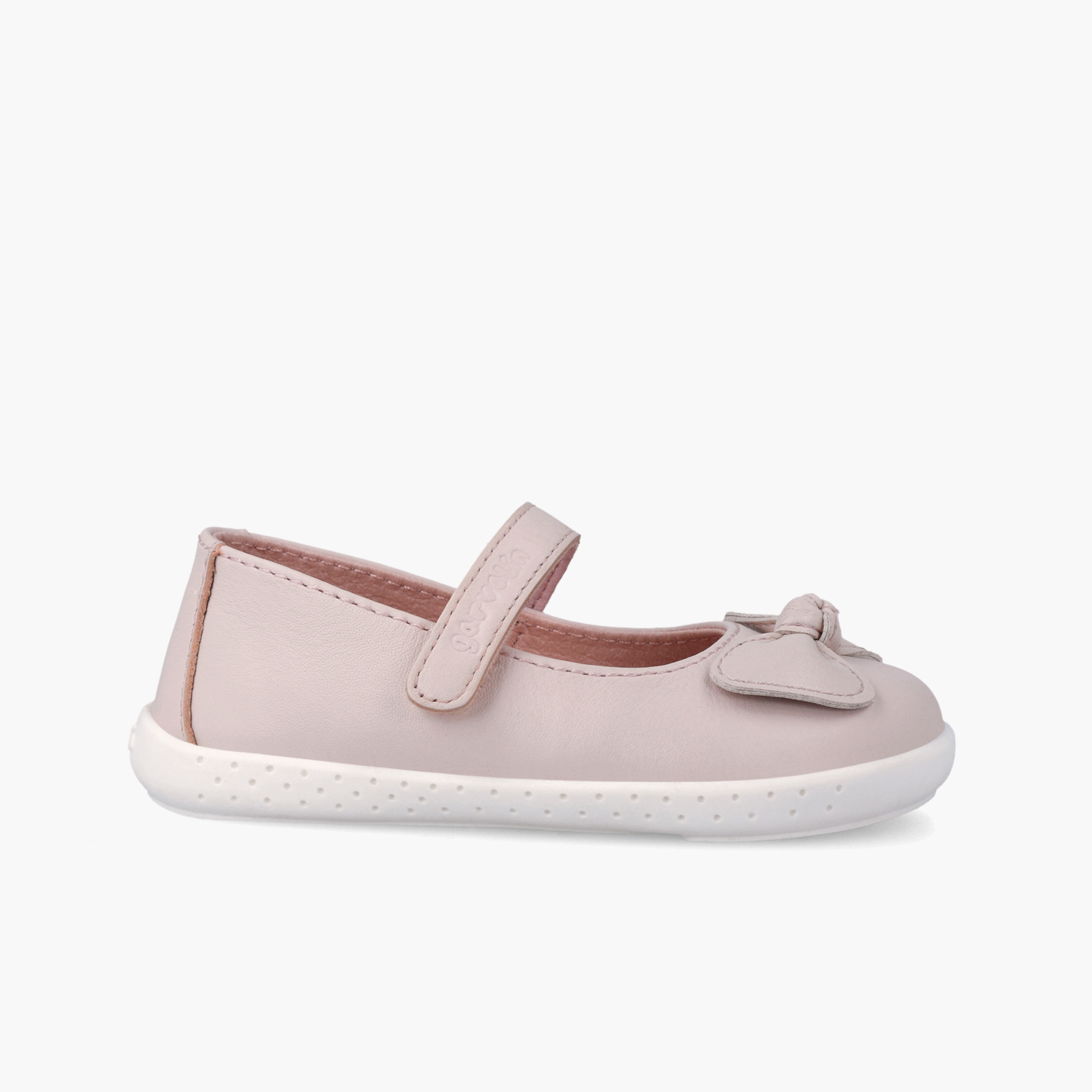 Chaussures babies barefoot cuir nœud Rose
