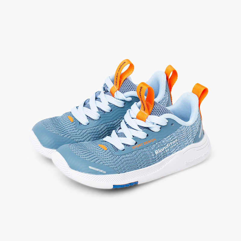Baskets Blanditos lacets textile respirant Bleu denim