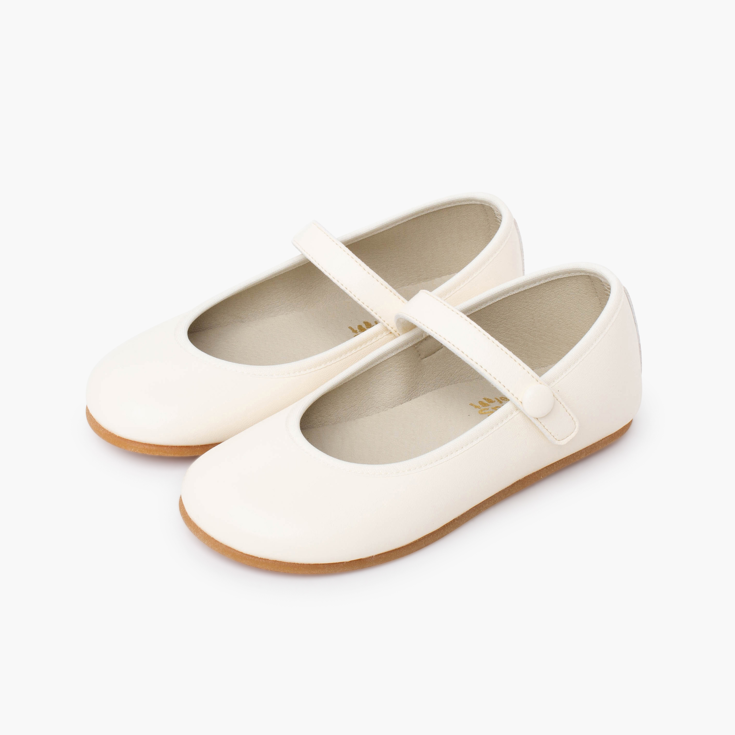 Babies Communion barefoot bride scratch bouton Écru