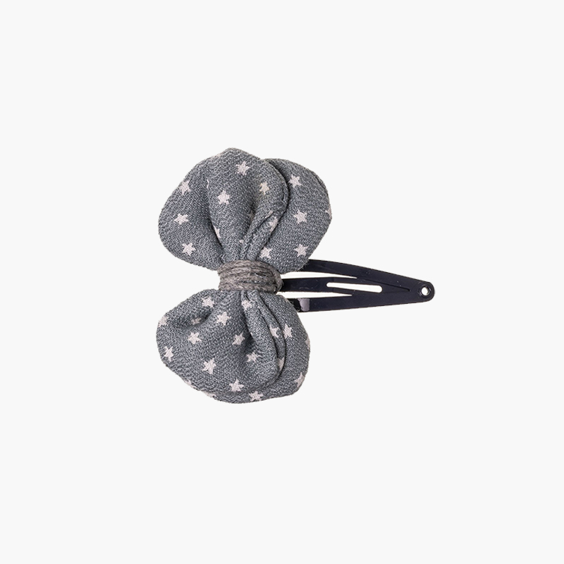 Nœud en épingle à cheveux avec étoiles Bleu Cobalt