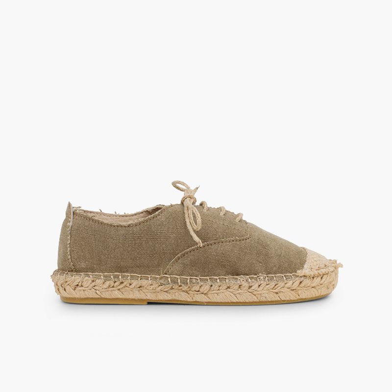 Derbies pointe et lacets en jute