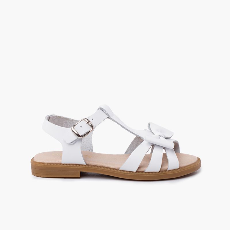 Sandale en cuir pour fille avec fermeture à boucle