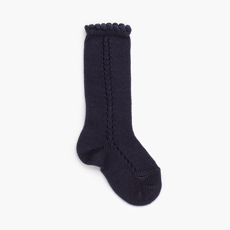 Chaussettes avec motif tricoté sur le côté