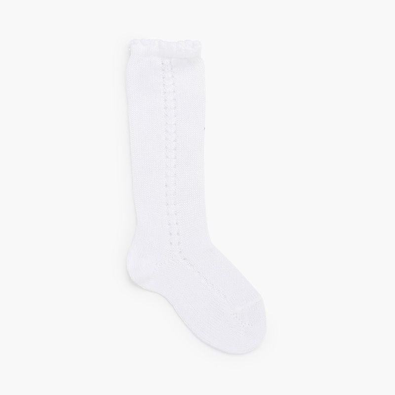 Chaussettes avec motif tricoté sur le côté