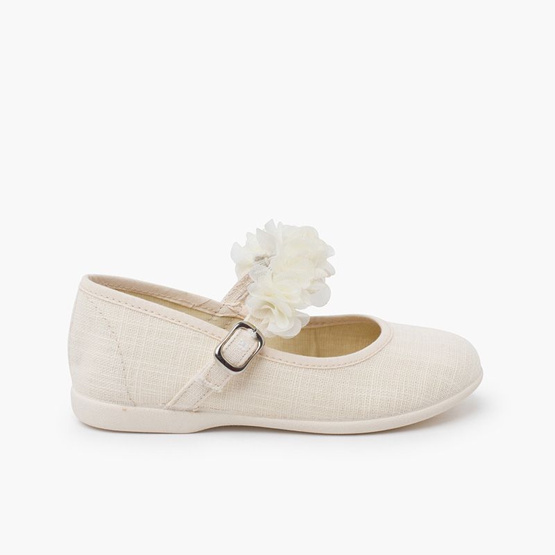 Chaussures babies cérémonie brazalet à fleurs