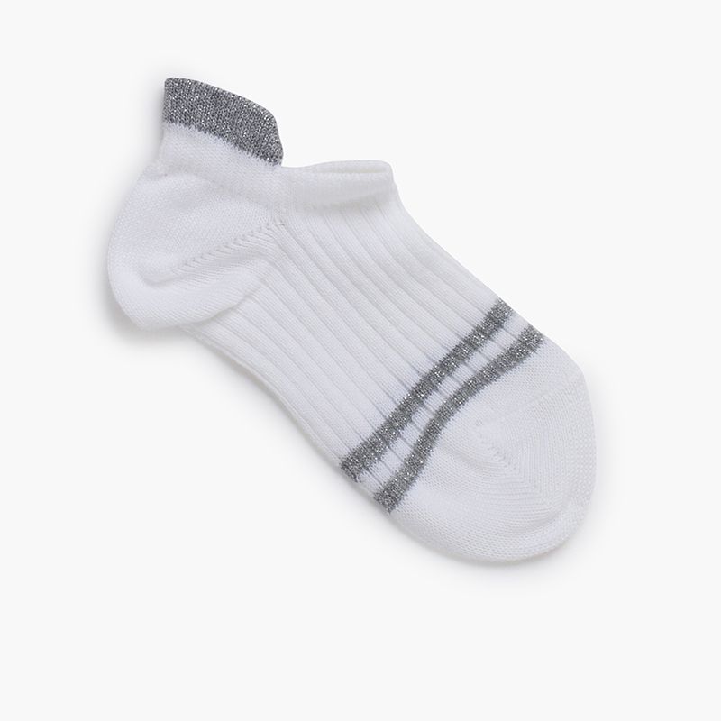 Chaussettes invisibles à rayures brillantes