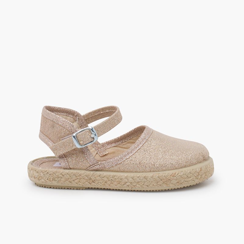 Espadrilles brillantes avec boucle