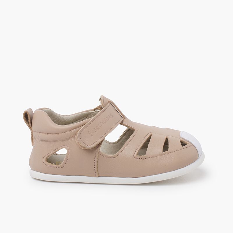 Sandale cuir souple semelle fine
