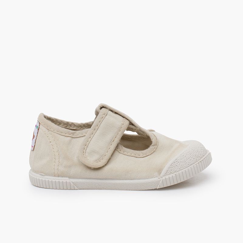 Salomés barefoot en toile lavée