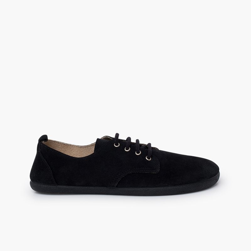 Derbies à lacets barefoot suédé