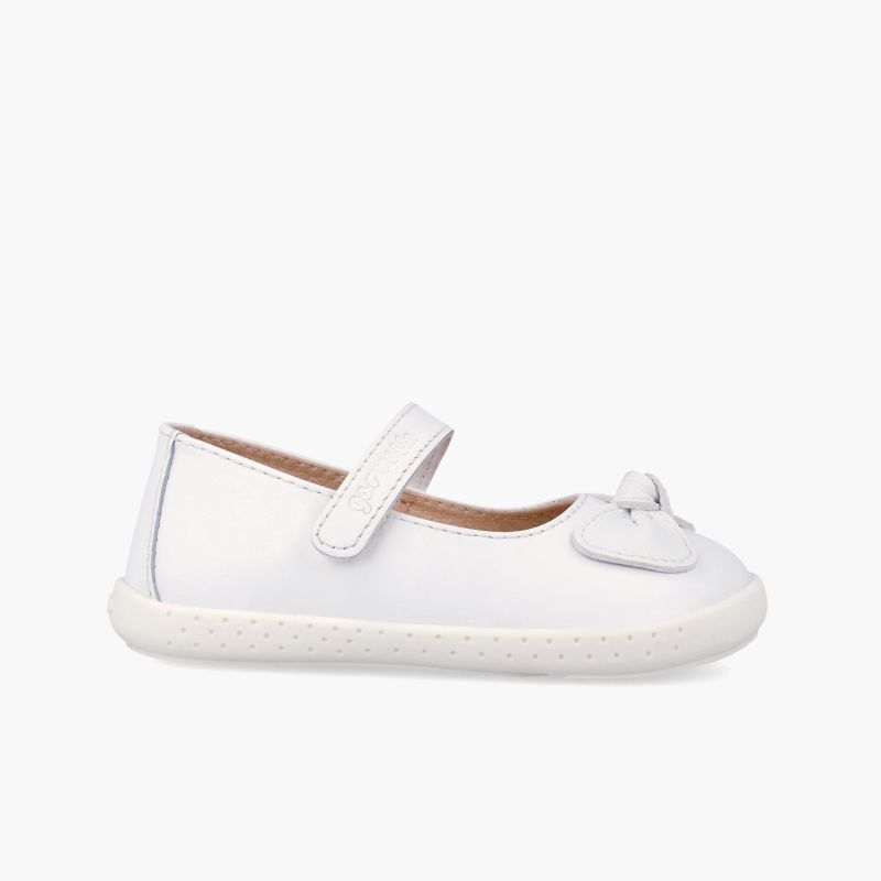 Chaussures babies barefoot cuir nœud