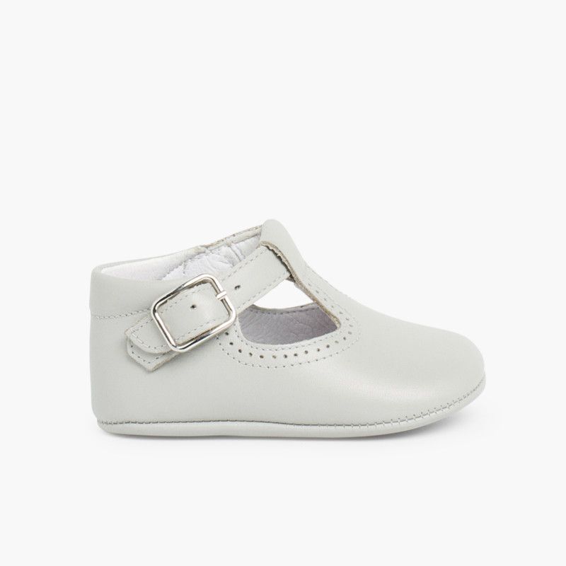 Salomés en cuir pour bébés