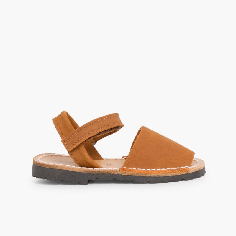 Sandales Avarcas Nubuck à scratch pour Enfant