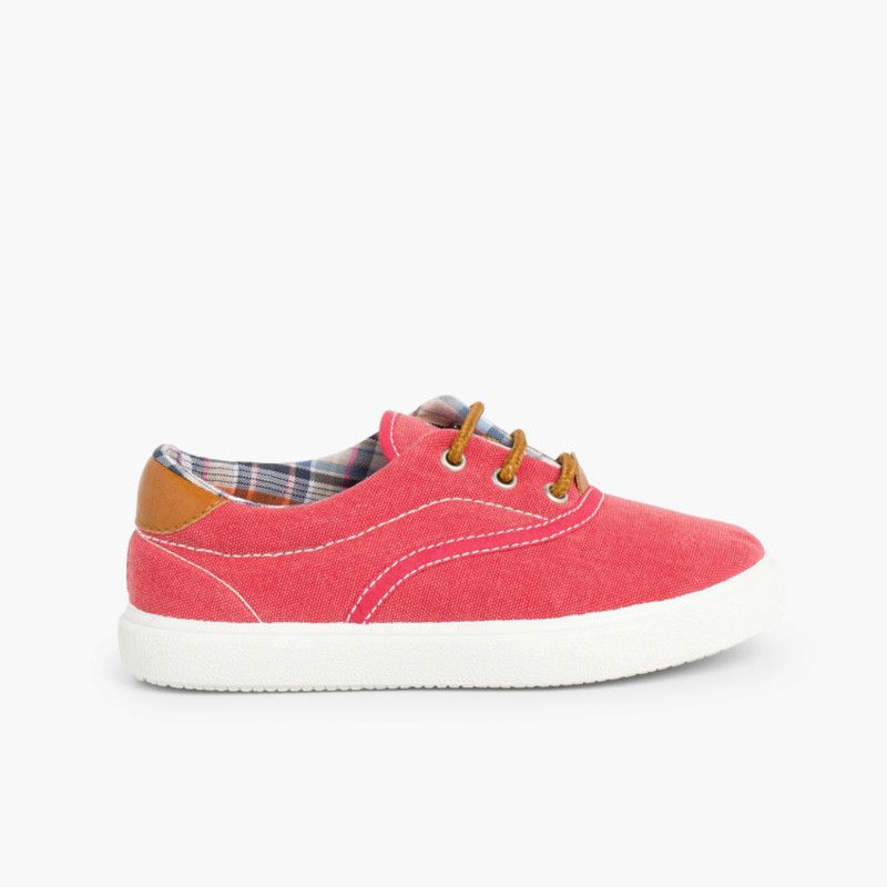 Baskets textile Contrast avec lacets