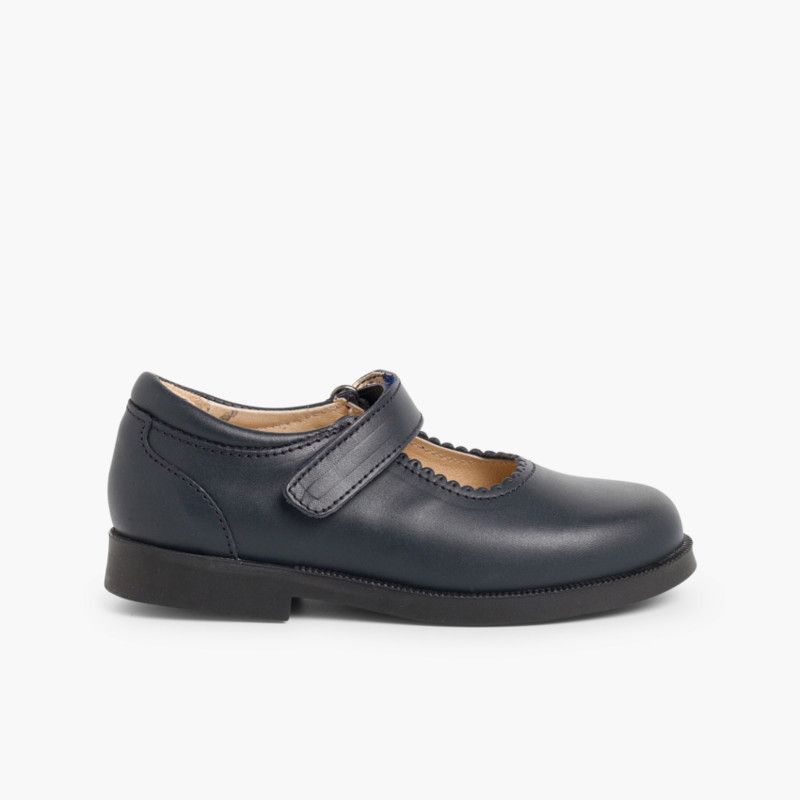 Chaussure Babies d'école Fille à scratch