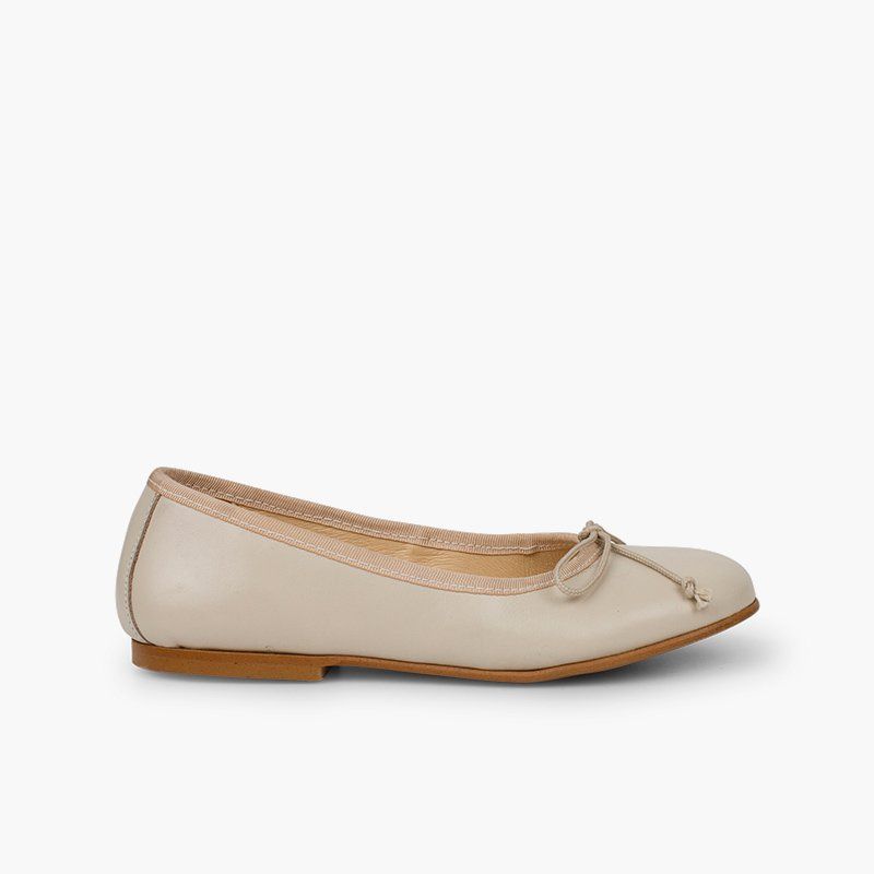 Ballerines de Cérémonie en cuir pour Fille 