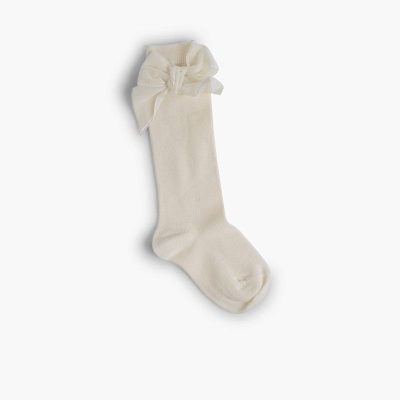Chaussettes pour enfants avec nœud en velours 