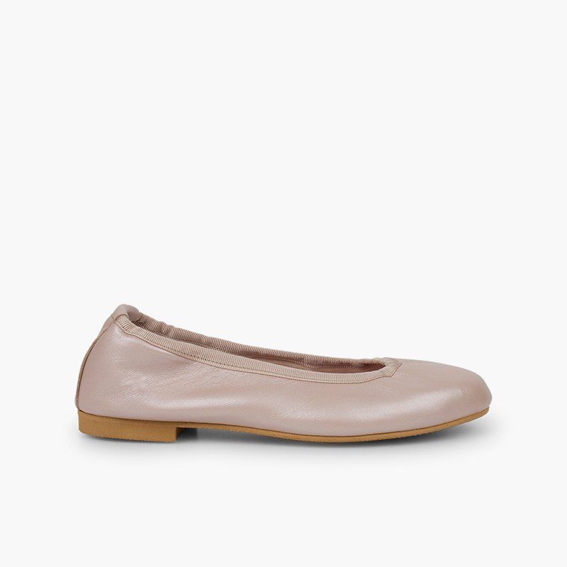 Ballerines fille et femme cuir nacré