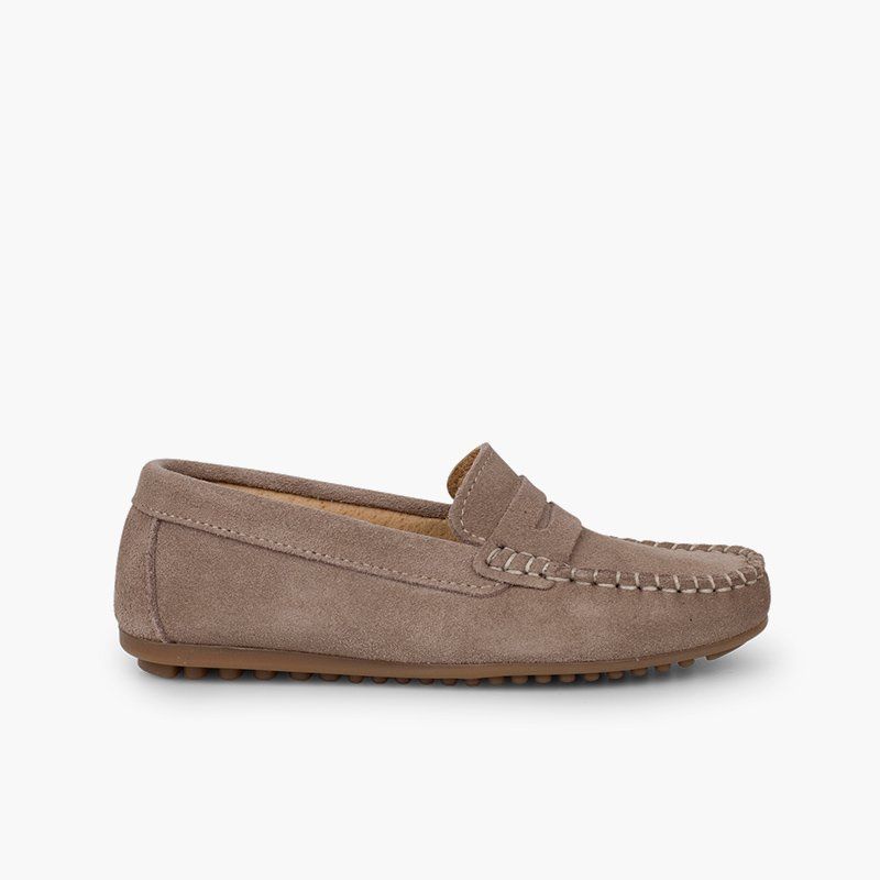 Mocassins garçon en suède 