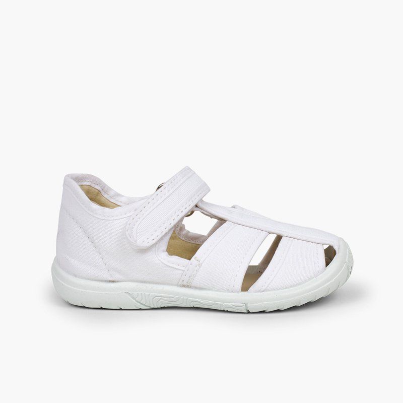 Chaussures salomé sandale à scratch enfant bout renforcé