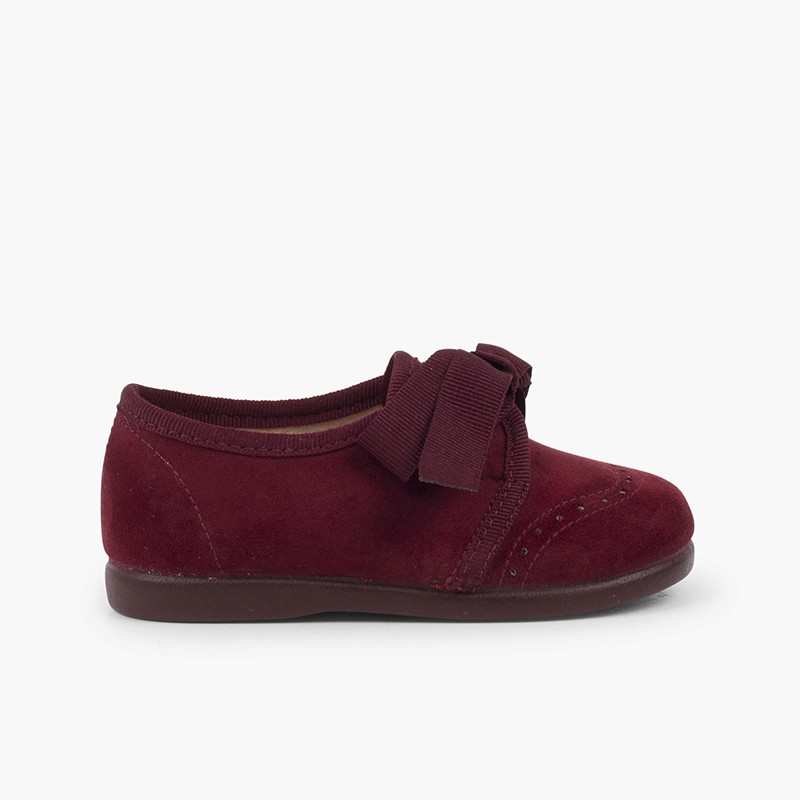 Derbies bébé enfant serratex avec lacets Bordeaux